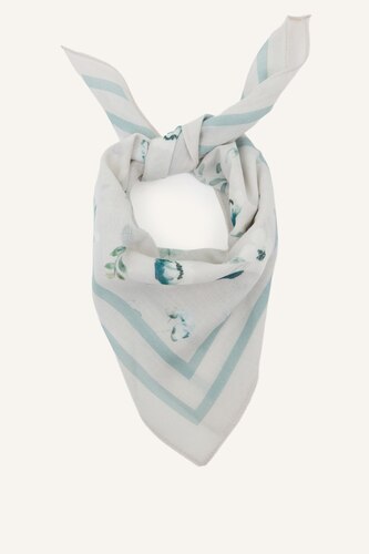 Kadın Desenli Pamuklu Bandana