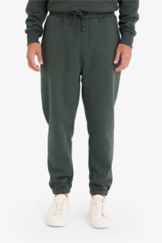 MAN Dark Green Regular Fit Elastic Legs Basic Jogger Sweatpants