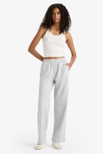 Straight Fit Elastic Waist Sweatpants