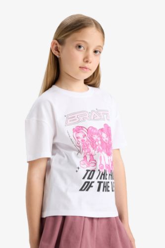 Kız Çocuk Bratz Relax Fit Bisiklet Yaka Kısa Kollu Tişört