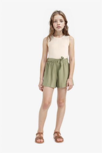 Girl Elastic Waist Shorts