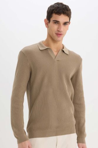 Standart Fit Polo Yaka Triko Kazak