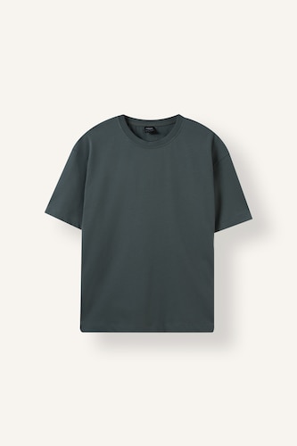 %100 Pamuk Oversize Basic Kısa Kollu Tişört