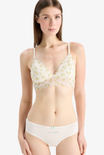 Baskılı Pedli Dantel Bralet-Fall in Love