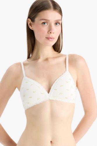 Baskılı Dantel Detaylı First Bra-Fall in Love