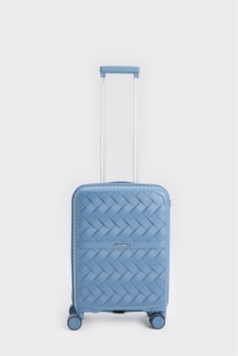 Unisex Sert Kapaklı Çekçekli Orta Boy  Valiz