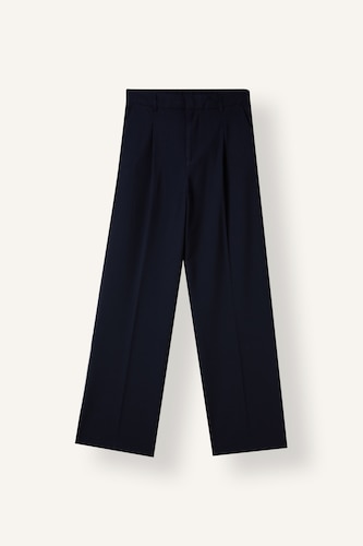 Women NAVY High Waist Straight Fit Trousers