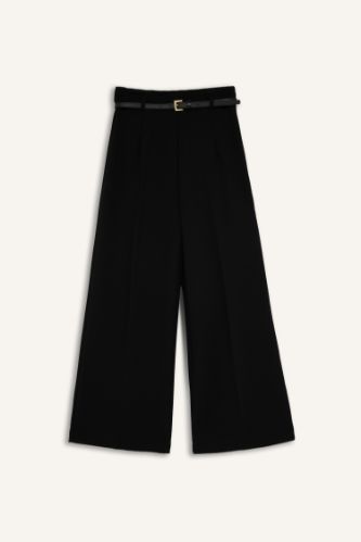 Culotte Yüksek Bel Düz Paça Pantolon
