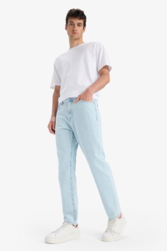 %100 Pamuk 90's Slim Fit Dar Kalıp Yüksek Bel Dar Paça Jean Pantolon