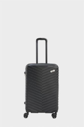 Unisex Sert Kapaklı Çekçekli Küçük Boy  Valiz