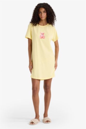 فستان نوم قصة عادية برقبة مستديرة من Fall in Love