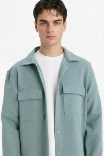 Regular Fit Twill Gömlek Ceket