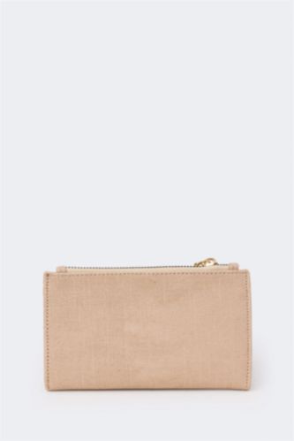 WOMAN Beige محفظة جلد صناعي