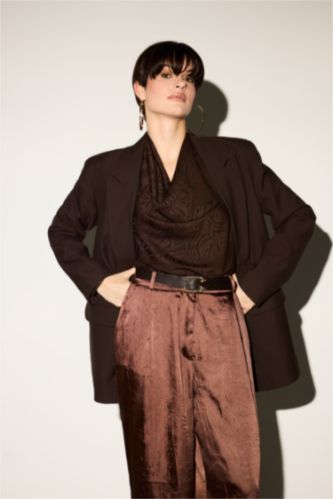 Oversize Geniş Kalıp Ceket Yaka Blazer Ceket