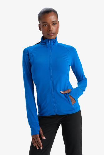 DeFactoFit Fitted Dik Yaka Sporcu Fermuarlı Sweatshirt Hırka