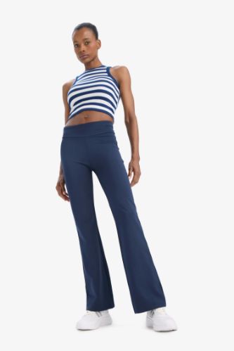 DeFactoFit Flare Fit Geniş Paça Sporcu Uzun Pantolon