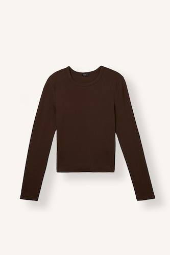 Slim Fit Crew Neck Ribana Long Sleeve T-Shirt