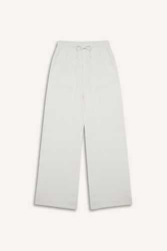 Elastic Band Wide Leg Trousers