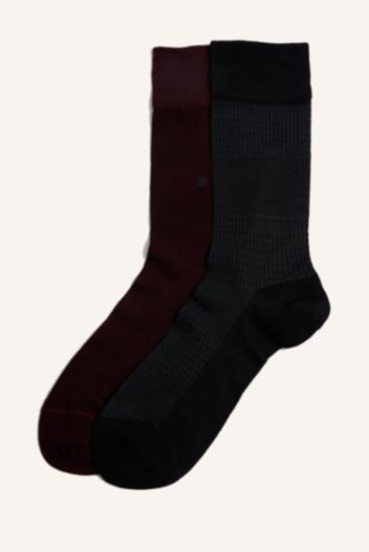 جوارب طويلة قطن رجالي - قطعتين