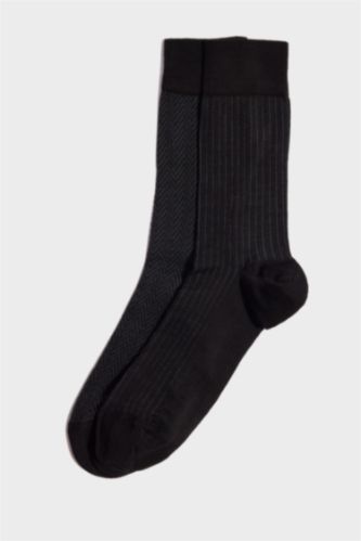 جوارب طويلة رجالي خفيف - قطعتين