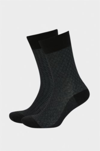 Man Seamless 2 Piece Cotton Long Socks