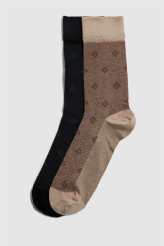 Man Seamless 2 Piece Cotton Premium Long Socks