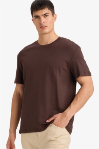 100% Cotton Regular Fit Crew Neck Basic T-Shirt