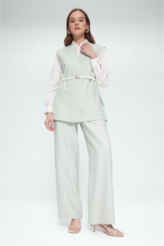 Wide Leg Basic Trousers