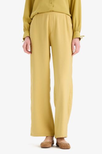 Wide Leg Basic Düz Geniş Paça Pantolon