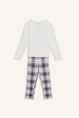 Regular Fit Long Sleeve 2 Pieces Pyjama Set