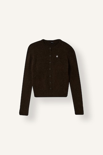 Cardigan en maille boutonné à col rond Coupe slim