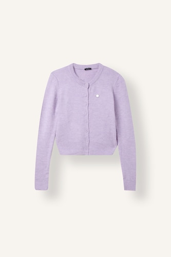Slim Fit Soft Fabric Crew Neck Buttoned Cardigan