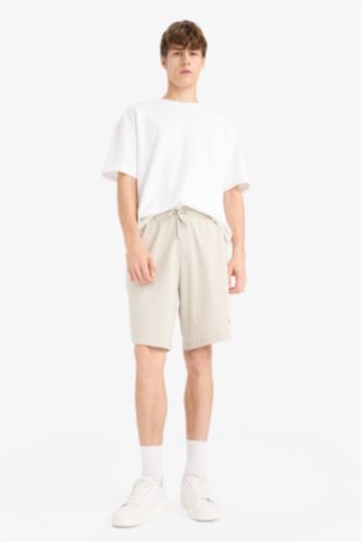 Slim Fit Sweatshirt Fabric Shorts