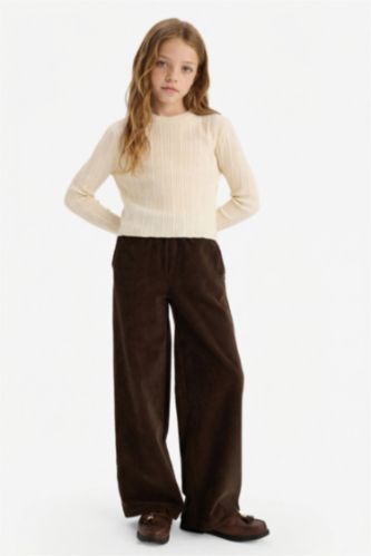 Girl Wide Leg Corduroy Trousers