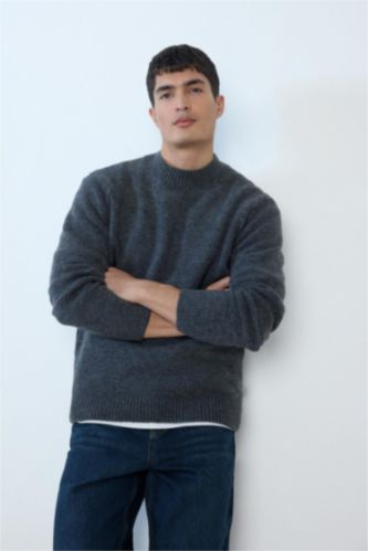 Relax Fit Crew Neck Knit Pullover