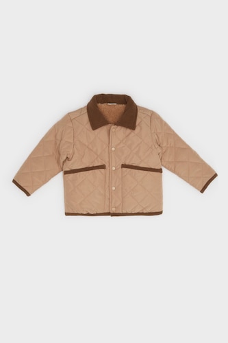 Baby Boy Waterproof Contrast Collar Jacket