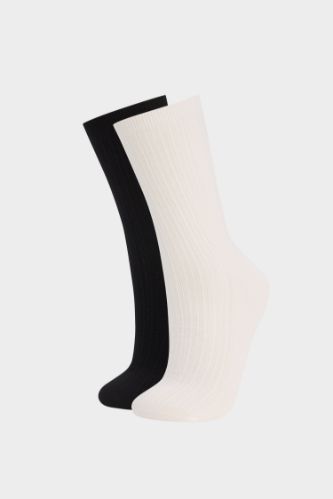 Kadın Dikişsiz Ultra Soft 2'li Bambu Premium Uzun Çorap