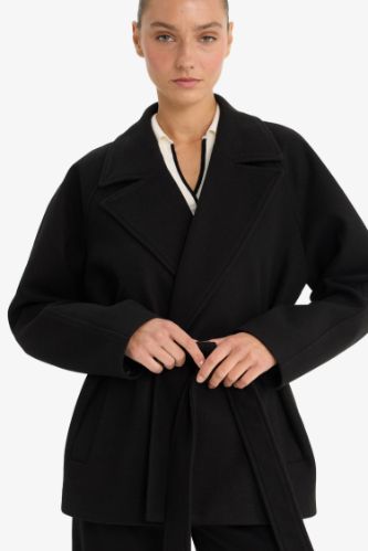 Regular Fit Belt Coat
