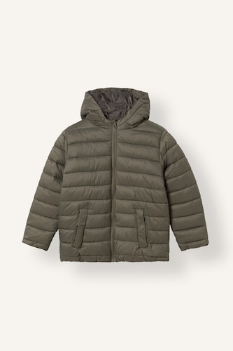 Boy Windproof Waterproof Pockets Hooded Puffer Jacket