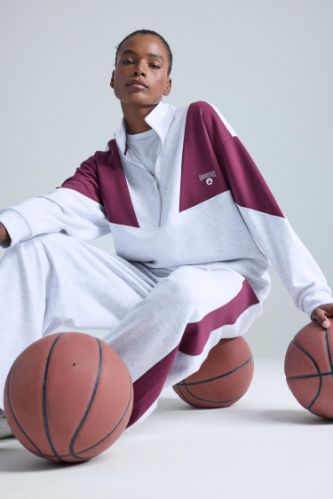 DeFactoFit NBA Boston Celtics Oversize Geniş Kalıp Yarım Fermuarlı Skuba Dalgıç Kumaş Sporcu Sweatshirt
