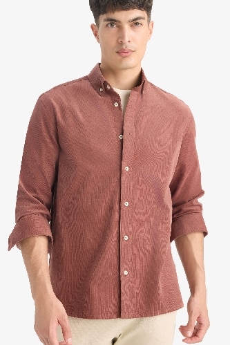 Regular Fit Polo Shirt Velvet Long Sleeve Shirt