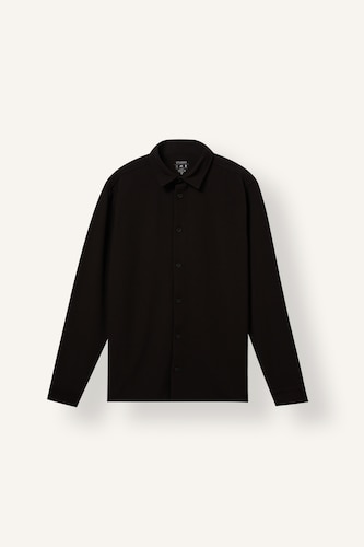 Chemise basic en jersey à manches longues à col polo Coupe slim