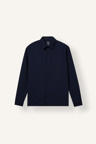 Erkek Lacivert Slim Fit Polo Yaka Basic Gömlek
