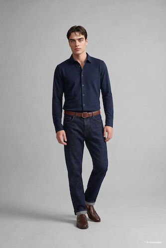 Chemise basique à manches longues Coupe slim