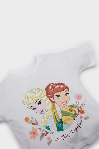 Baby Girl Frozen T-Shirt Elastic Waist Shorts 2 Piece Set