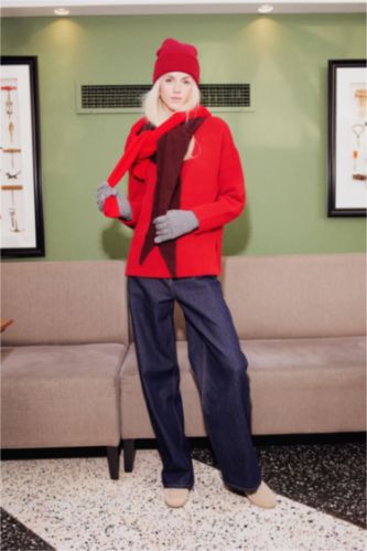 Wide Leg Normal Bel Düz Paça Uzun Jean Pantolon