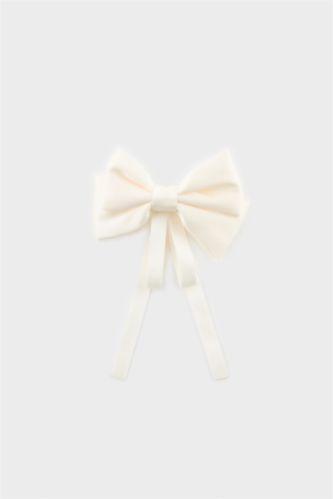 Kız Çocuk - Genç Kız Beyaz Kurdele Saç Tokası Kız Çocuk