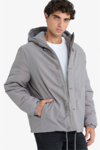 Regular Fit Hooded Zippered Waterproof Jacket