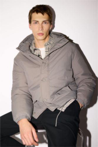 Regular Fit Hooded Zippered Waterproof Jacket