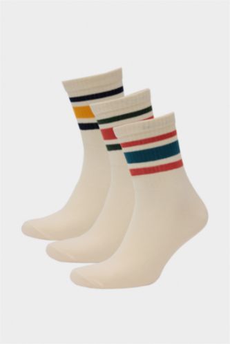 Erkek 3'lü Pamuklu Soket Çorap